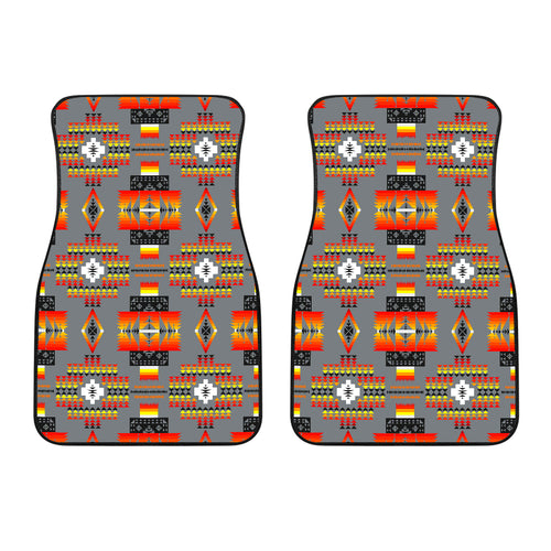 Seven Tribes Gray Front Car Mats (Set Of 2)