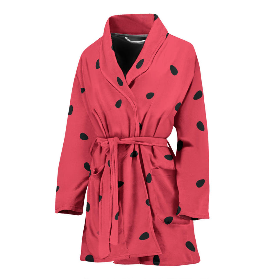 Watermelon Texture Background Women'S Bathrobe