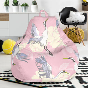 Japanese Crane Rose Pattern Bean Bag Cover