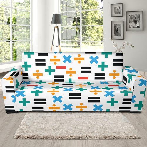 Math Pattern Print Design 05 Sofa Slipcover