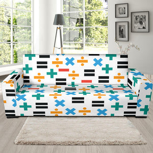 Math Pattern Print Design 05 Sofa Slipcover