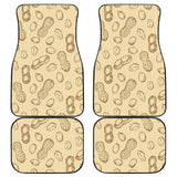 Hand Drawn Peanuts Pattern Front And Back Car Mats