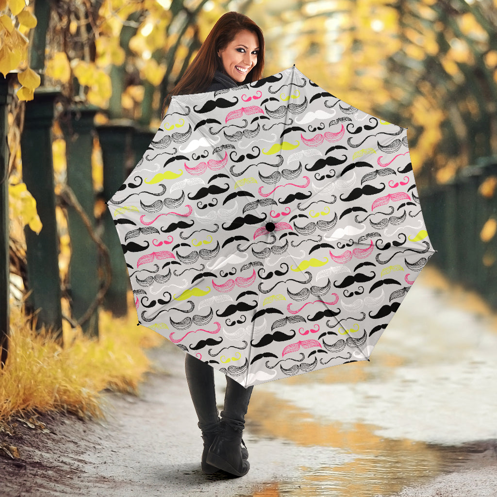 Mustache Beard Pattern Print Design 02 Umbrella