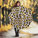 Gray Leopard Print Pattern Umbrella
