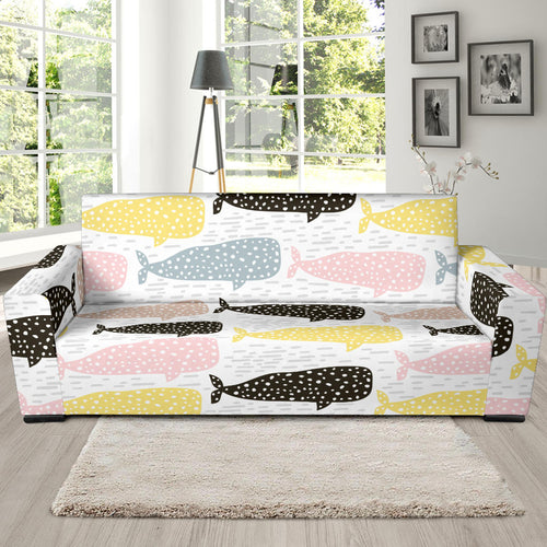 Whale Dot Pattern Sofa Slipcover