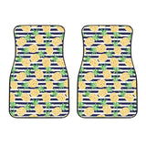 Pineapples Pattern Striped Background Front Car Mats
