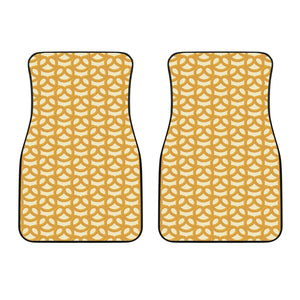 Pretzels Pattern Print Design 01 Front Car Mats