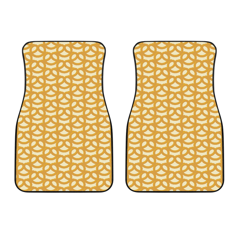 Pretzels Pattern Print Design 01 Front Car Mats