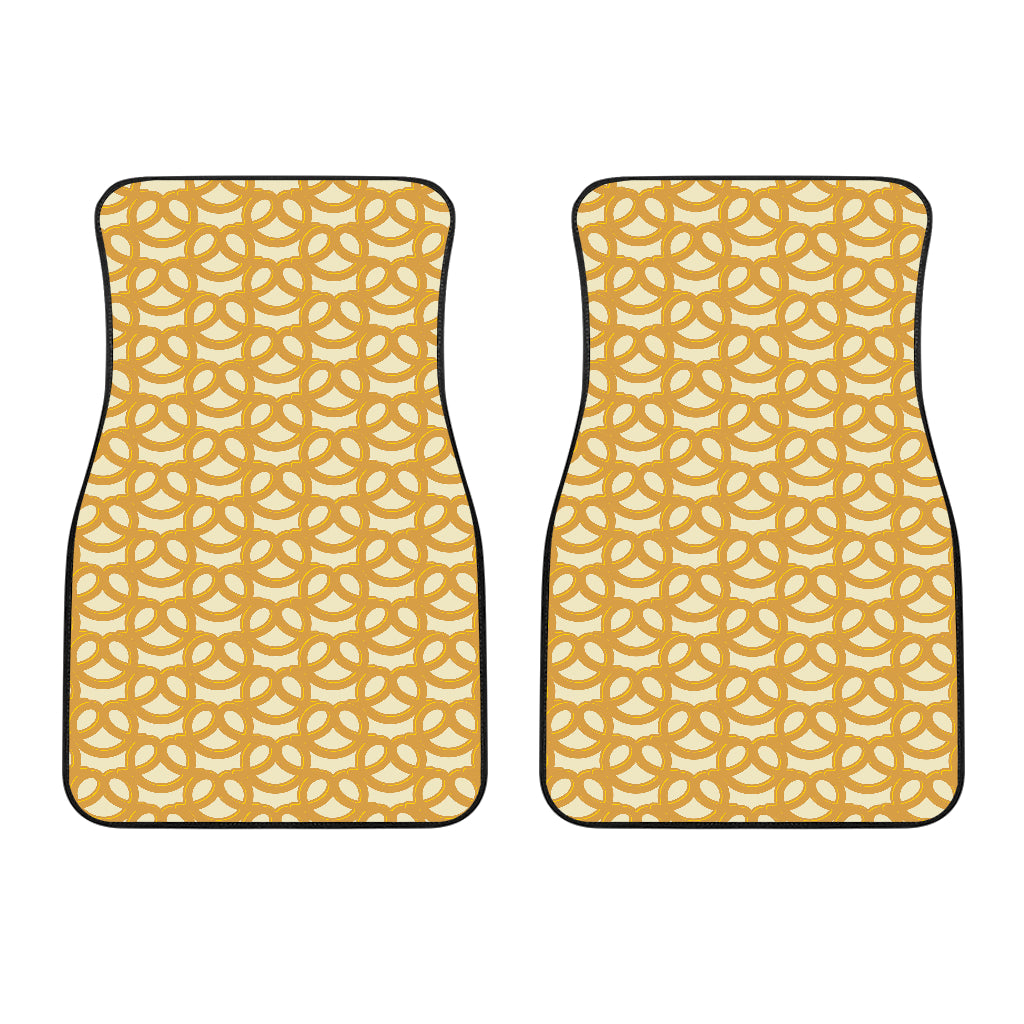 Pretzels Pattern Print Design 01 Front Car Mats
