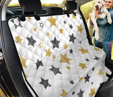 Hand Drawn Gold Black Star Pattern Dog Car Seat Covers