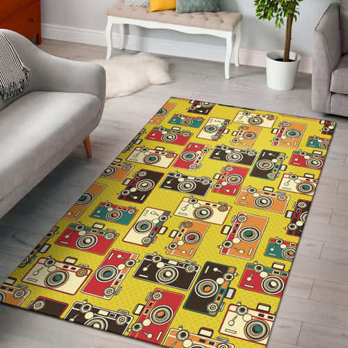 Camera Pattern Print Design 02 Area Rug