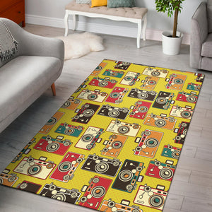 Camera Pattern Print Design 02 Area Rug