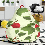 Red Apples Leaves Pattern Bean Bag Cover