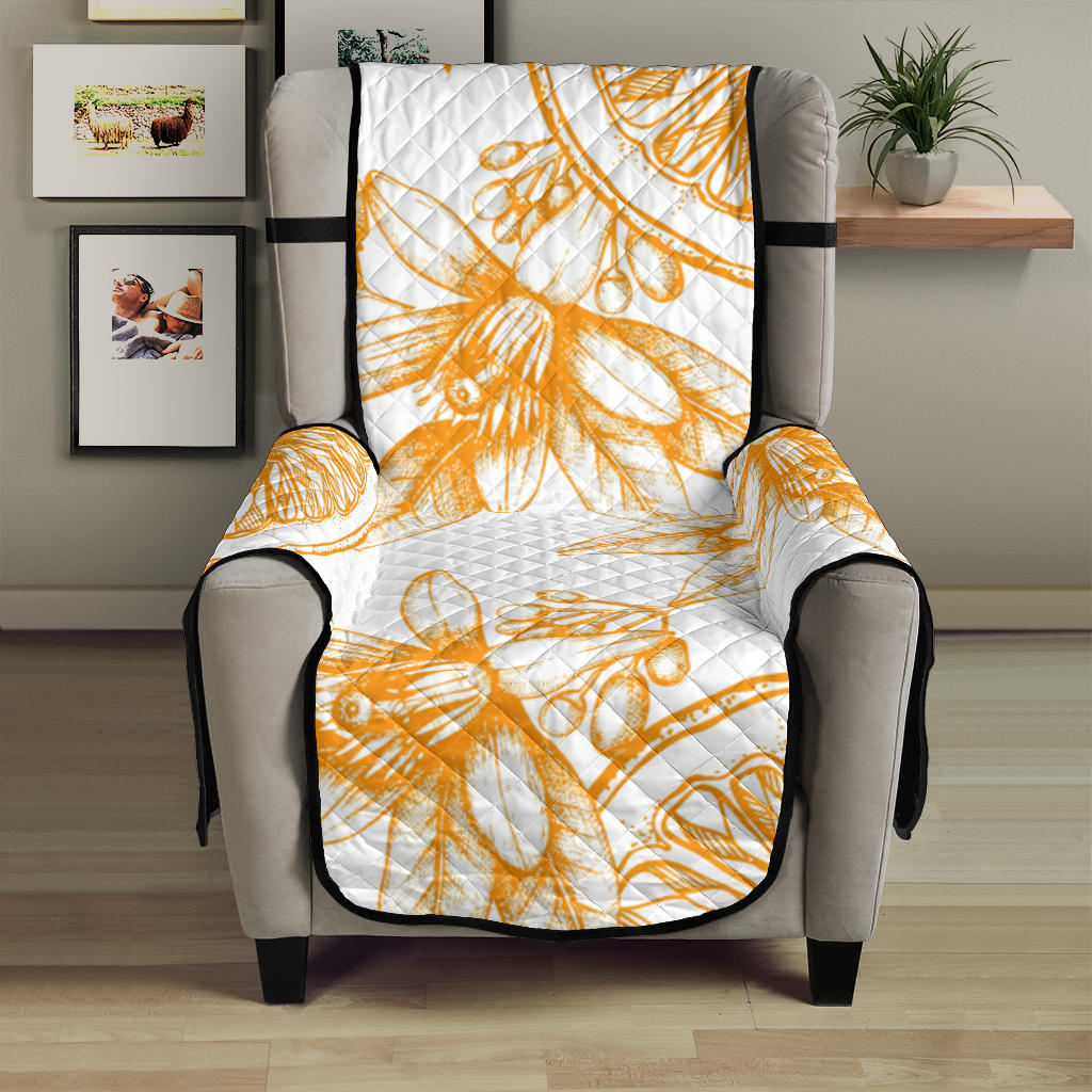 hand drawn orange fruit pattern Chair Cover Protector