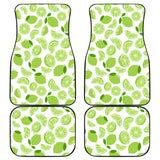 Lime Design Pattern Front And Back Car Mats