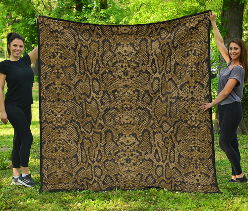 Snake Skin Pattern Premium Quilt