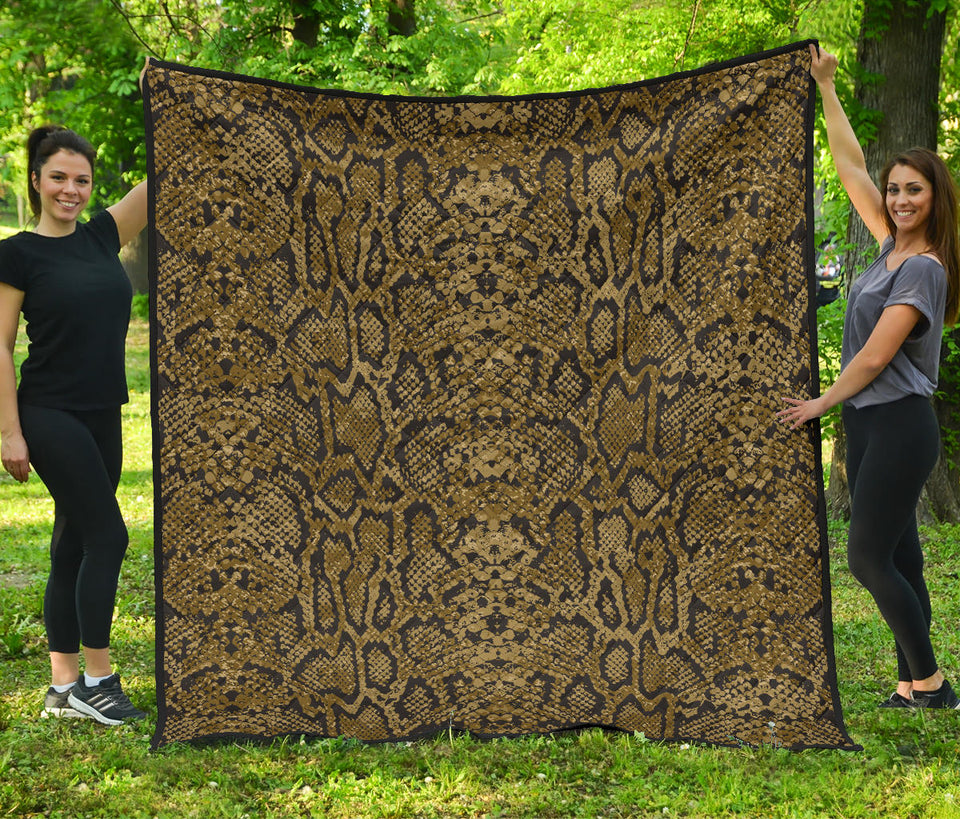 Snake Skin Pattern Premium Quilt