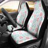 Clock Time Pattern Blackground Universal Fit Car Seat Covers