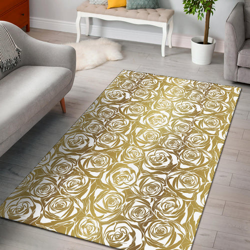Rose Pattern Print Design 05 Area Rug
