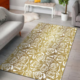 Rose Pattern Print Design 05 Area Rug