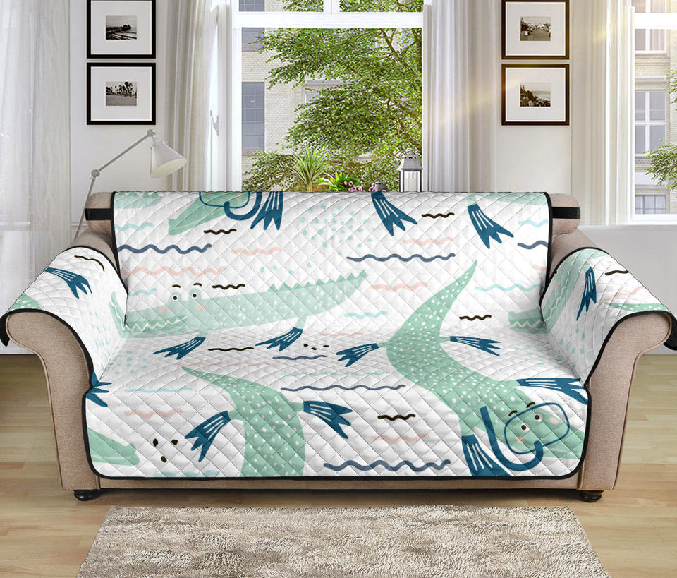 Crocodile diver pattern Sofa Cover Protector