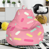 Pink Donut Glaze Candy Pattern Bean Bag Cover
