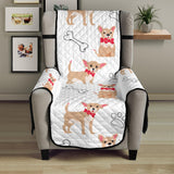 Chihuahua bone paw pattern Chair Cover Protector