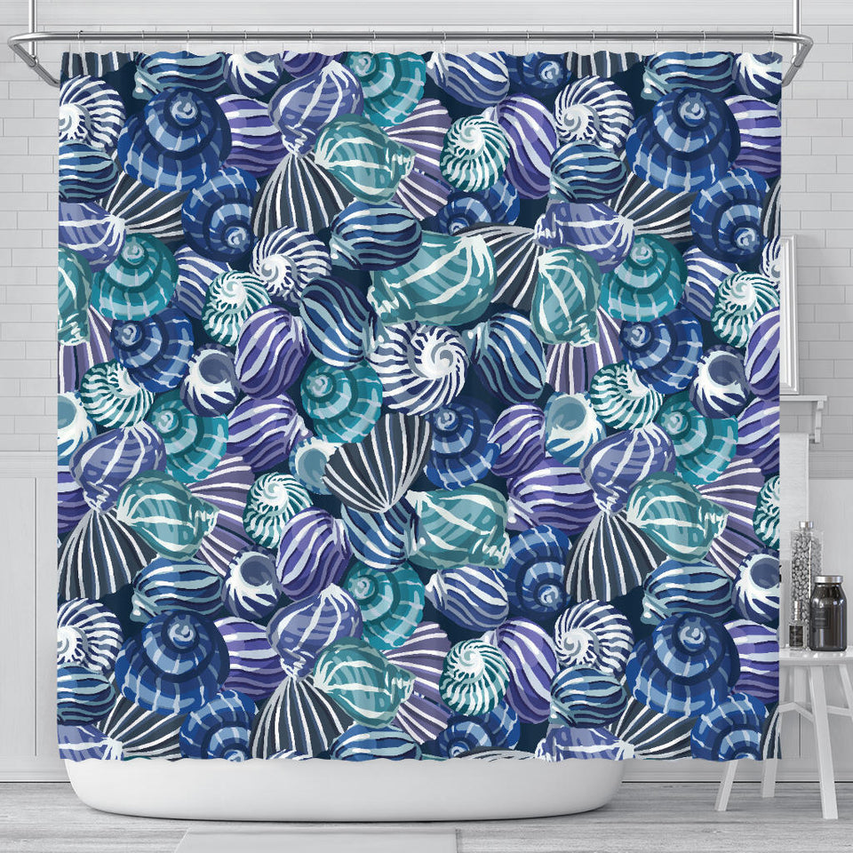 Shell Design Pattern Shower Curtain Fulfilled In US