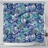 Shell Design Pattern Shower Curtain Fulfilled In US