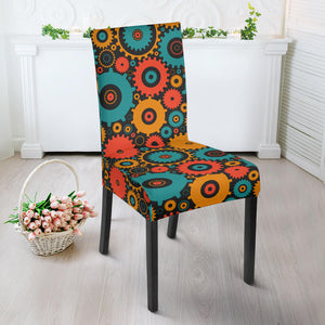 Gear Pattern Print Design 01 Dining Chair Slipcover