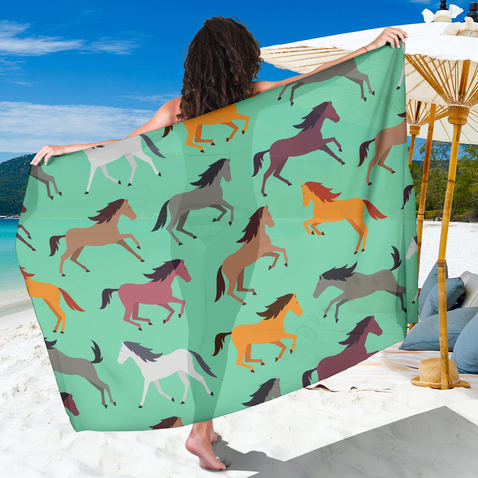 Colorful Horses Pattern Sarong
