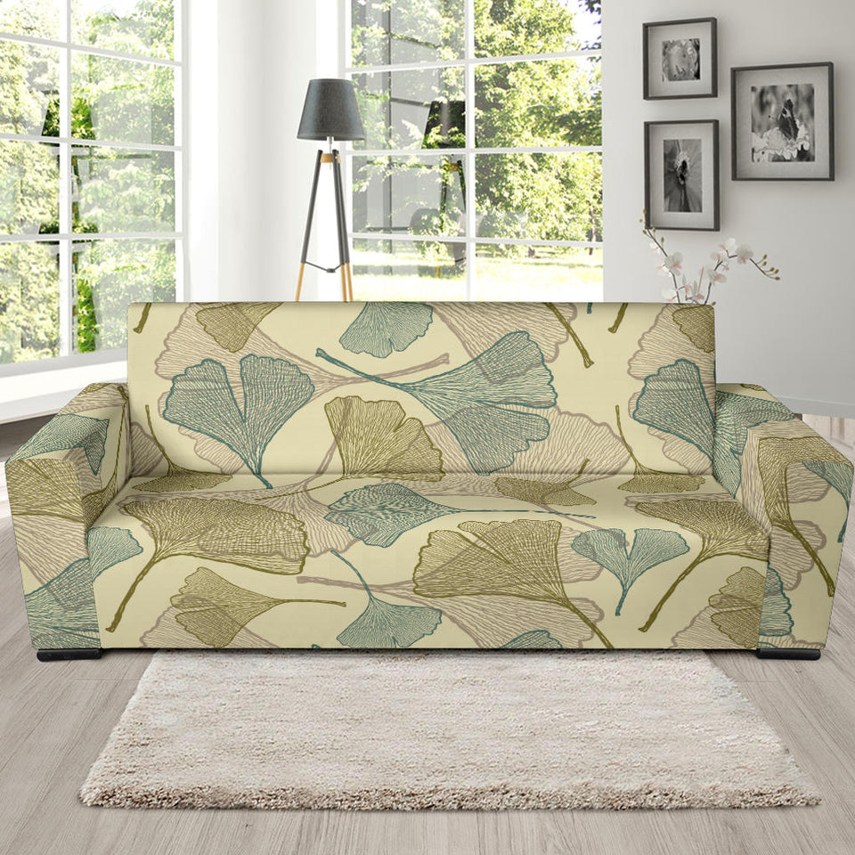 Ginkgo Leaves Design Pattern Sofa Slipcover
