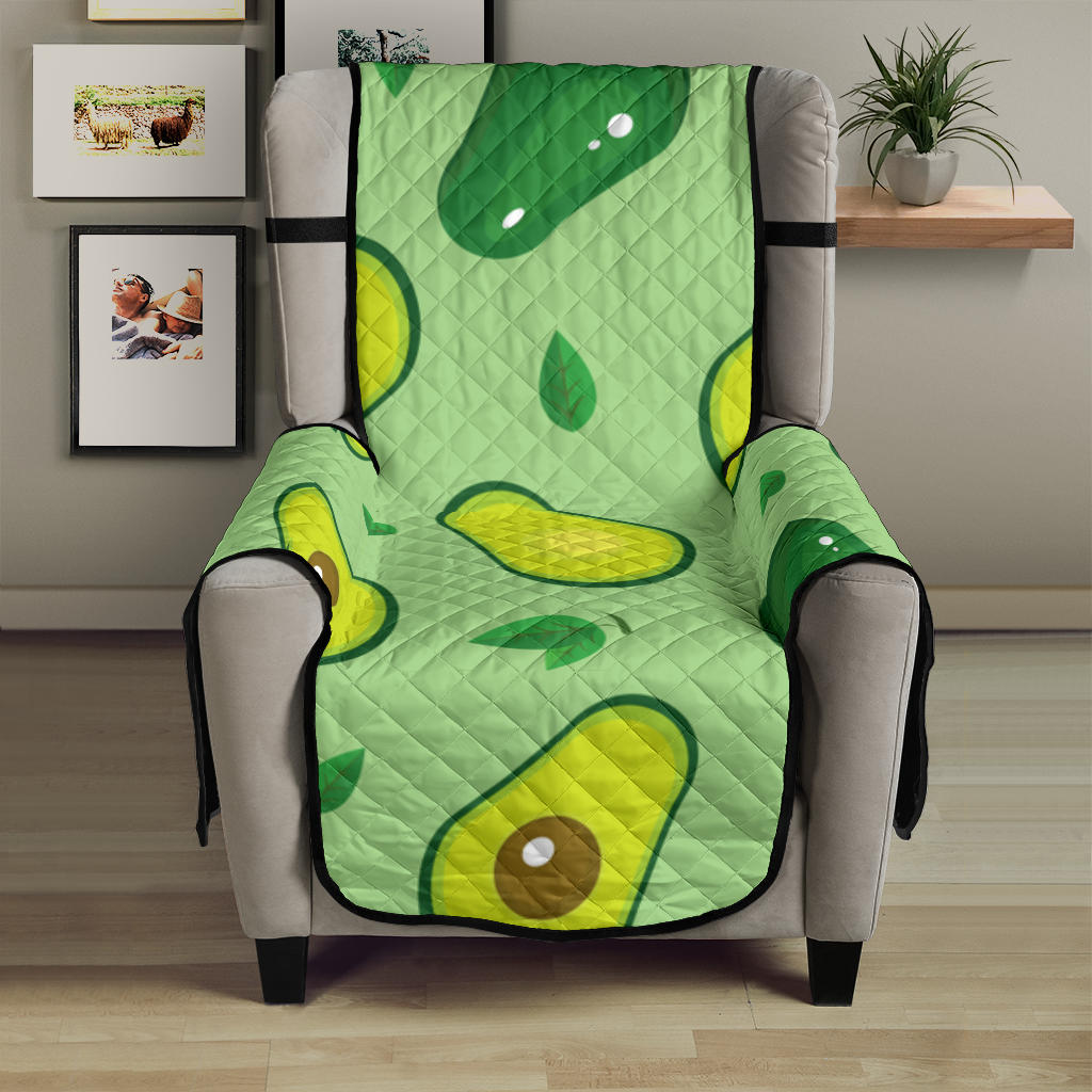 Avocado pattern green background Chair Cover Protector