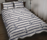Anchor rope nautical  pattern Quilt Bed Set