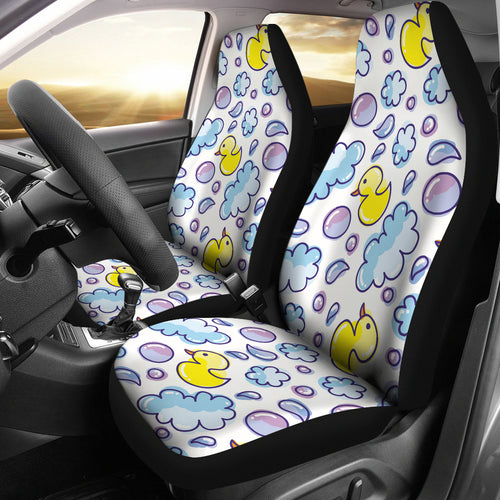 Duck Toy Pattern Print Design 01 Universal Fit Car Seat Covers
