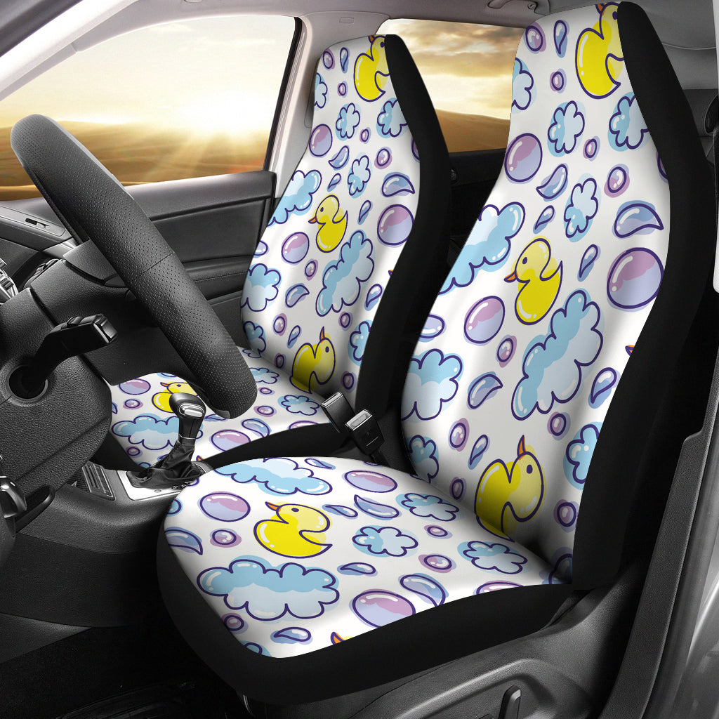 Duck Toy Pattern Print Design 01 Universal Fit Car Seat Covers