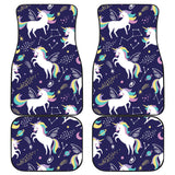 Hand Drawn Cute Unicorn Star Planet Front And Back Car Mats