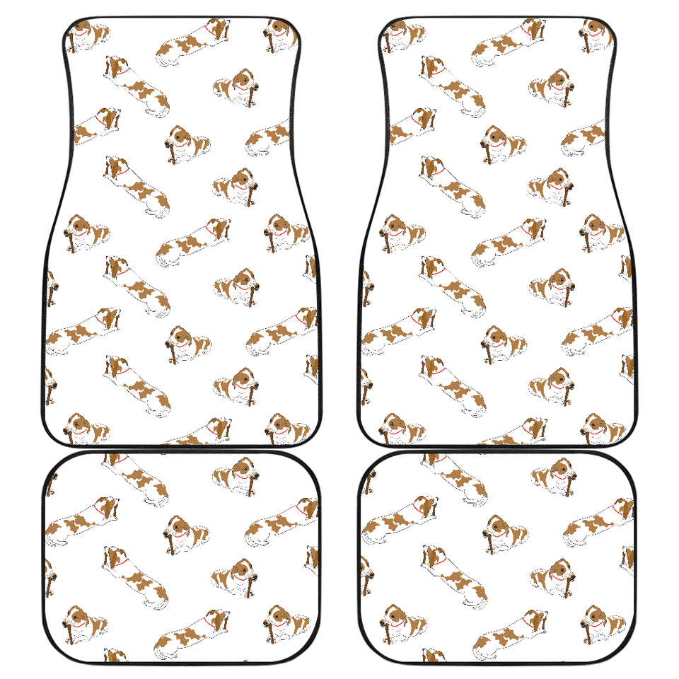 Jack Russel Pattern Print Design 04 Front and Back Car Mats