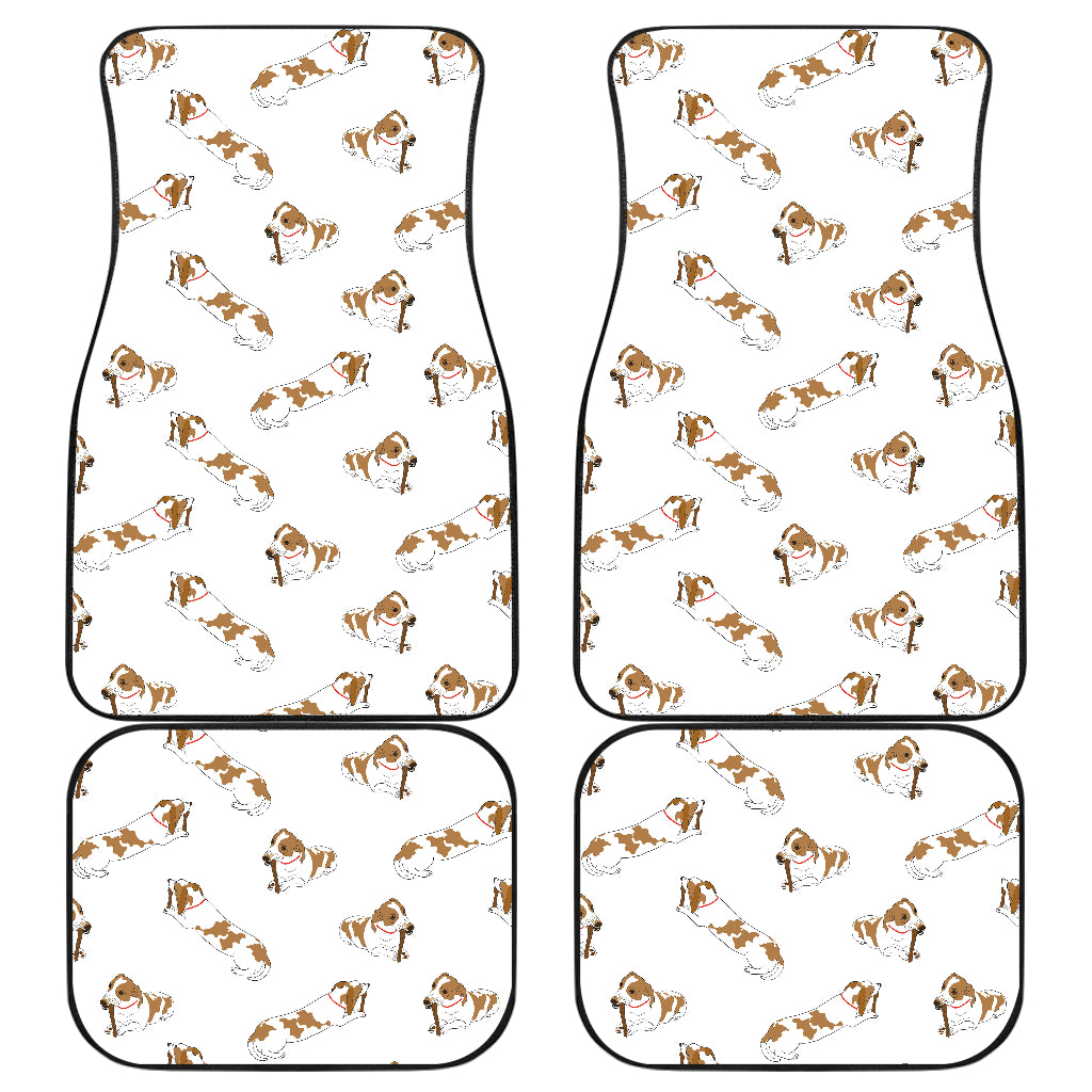 Jack Russel Pattern Print Design 04 Front and Back Car Mats