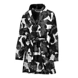 Crow Illustration Pattern Women'S Bathrobe