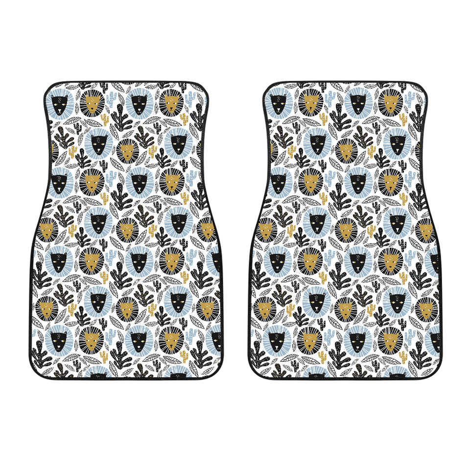 Lion Pattern Print Design 05 Front Car Mats