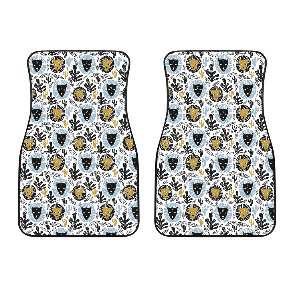 Lion Pattern Print Design 05 Front Car Mats