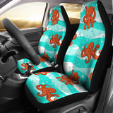 Octopuses Sea Wave Background Universal Fit Car Seat Covers