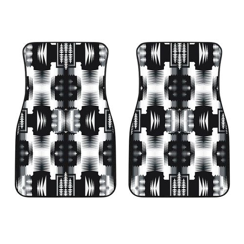 Black And White Sage Front Car Mats (Set Of 2)