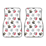 French Bulldog Cup Paw Pattern Front Car Mats