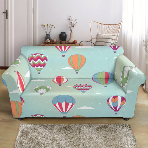 Hot Air Balloon Design Pattern Loveseat Couch Slipcover