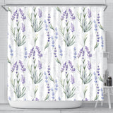 Hand Painting Watercolor Lavender Shower Curtain Fulfilled In US