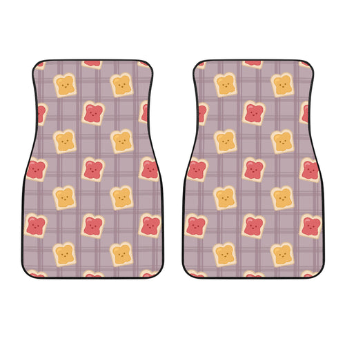 Bread Toast Pattern Print Design 05 Front Car Mats