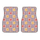 Bread Toast Pattern Print Design 05 Front Car Mats
