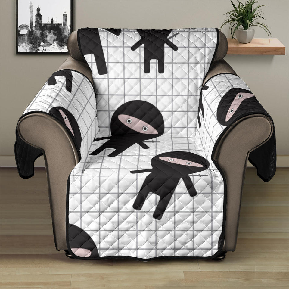 Ninja pattern plaid background Recliner Cover Protector